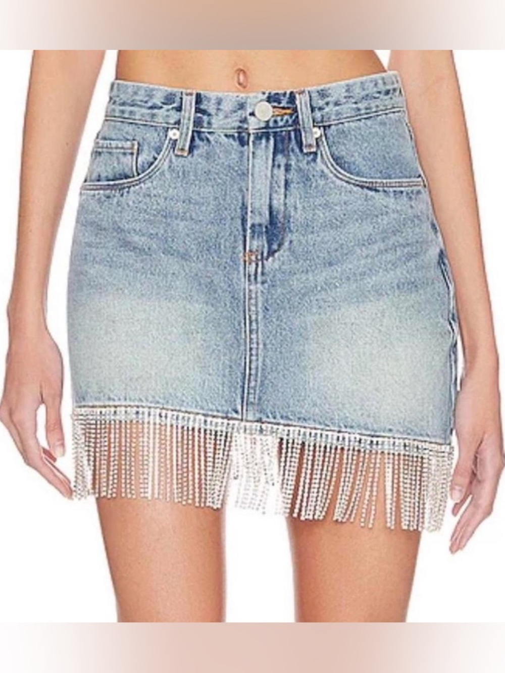 Blank NYC denim rhinestone skirt